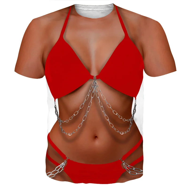 3D Printing Abs - Engraçado gráfico biquíni t camisas para