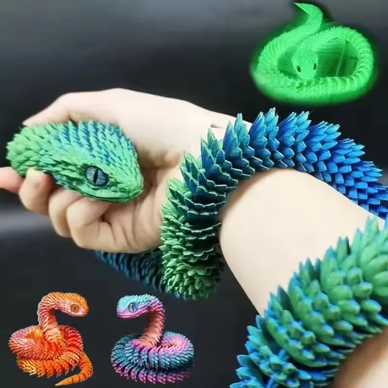 3D Printing Objects - 3d impresso cobra móvel conjunta brinquedo