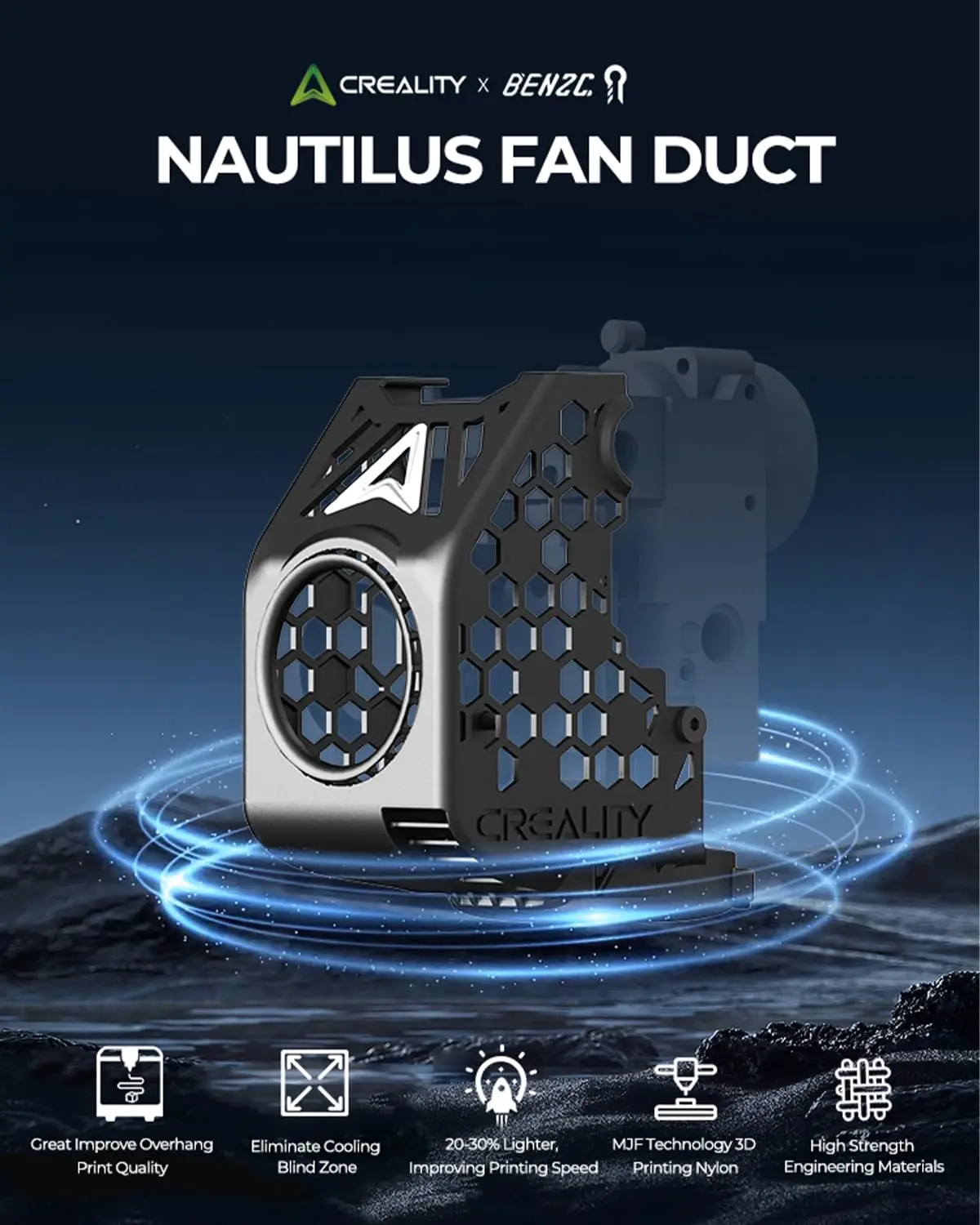 Duto de ventilador Creality X  - 3D Printing Overhangs avaliação e preço